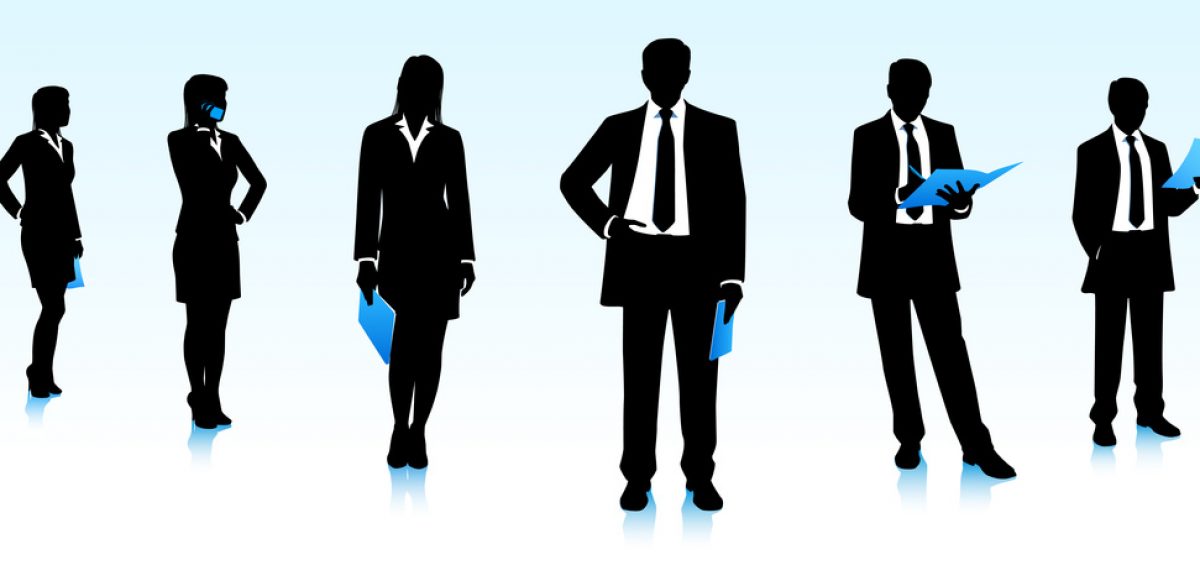 Silhouettes of businessmen